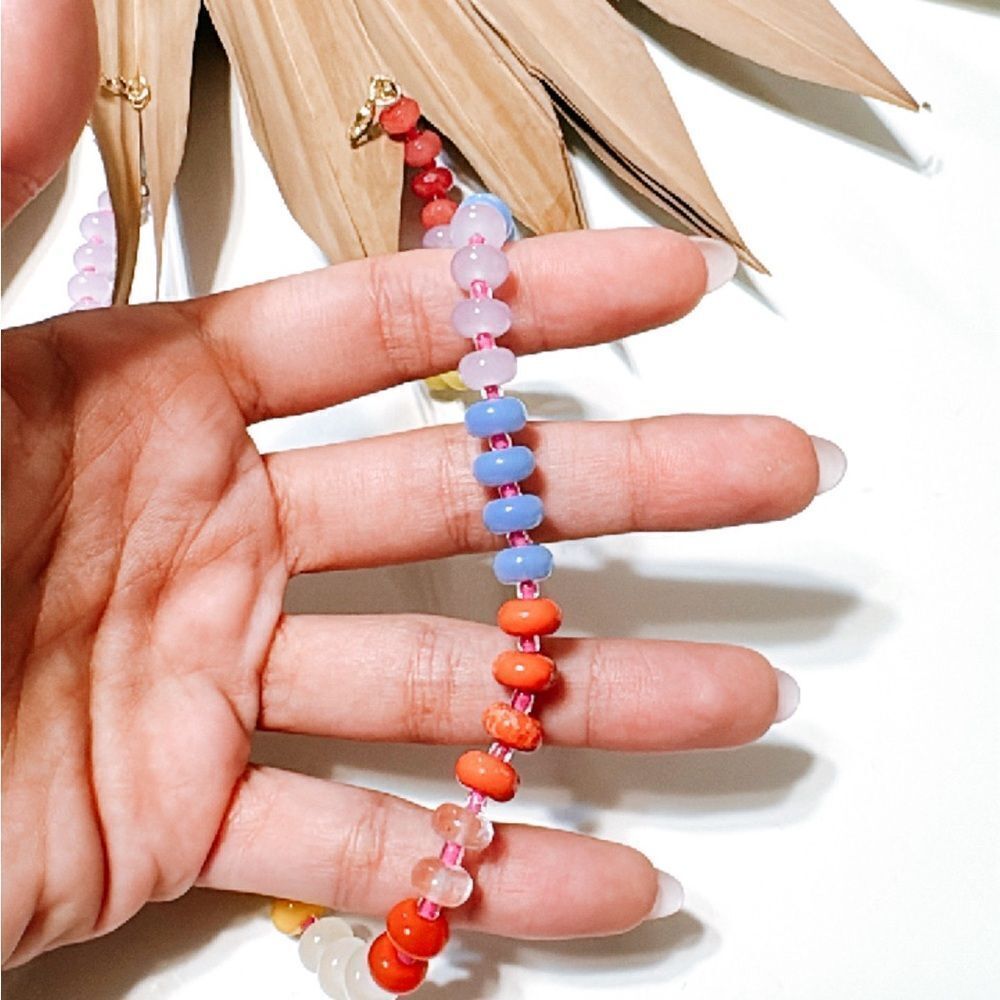 Bohemian rainbow necklace #1190 - Picture 3 of 6